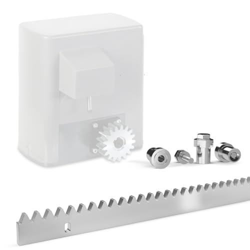 𝗧𝗜𝗠𝗕𝗘𝗥𝗧𝗘𝗖𝗛® Zahnschiene und Schraubenset - Zahnstange von ca. 105 cm aus verzinkter Stahl und passende Schrauben - Schiebetorantrieb, Schiebetor, Toröffner Zubehör, Torantrieb, Hoftorantrieb von TIMBERTECH