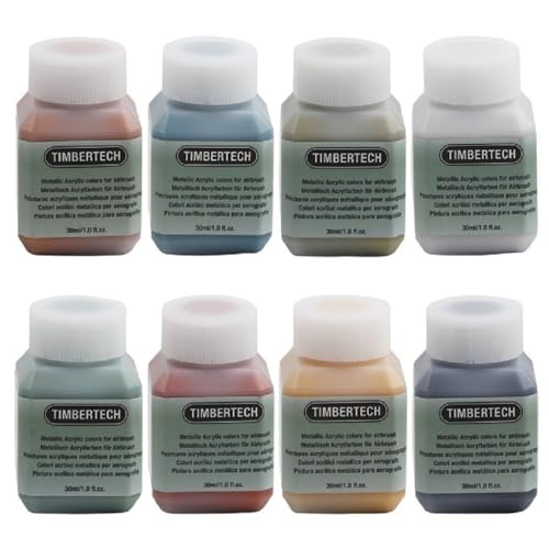 Timbertech 30 ml Airbrush-Farbe-Set 8 Metallic Timbertech 30 ml Airbrush-Farbe-Set 8 Metallic von TIMBERTECH
