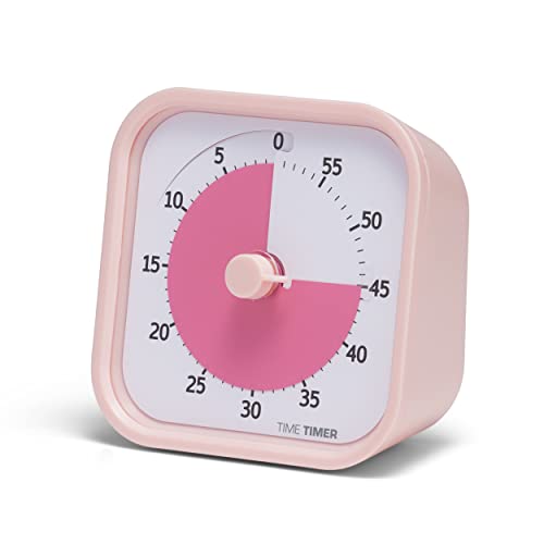 TIME TIMER Home MOD – 60-Minuten-Visual Timer für Kinder – Homeschool Supplies Study Tool, Timer für Kinderschreibtisch, Büroschreibtisch und Meetings mit geräuschlosem Betrieb (Peony Pink), 9x5x9 cm von TIME TIMER