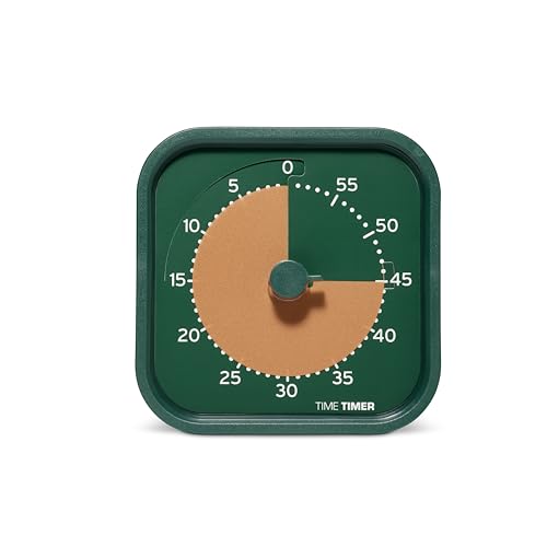 TIME TIMER MOD Home – Metallic Series – Individuelle Größe, 60 Minuten visueller Countdown-Timer für ADHS, Erwachsene, Studenten und Pomodoro mit leisem Betrieb (Metallic Forest) von TIME TIMER