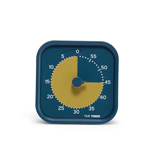 Time Timer MOD - HomeEdition - individuelle Größe 60 Minuten visueller Countdown-Timer für ADHD, Aduts, Studenten und Pomodoro mit leiser Arbeit (Metallic Midnight) von TIME TIMER