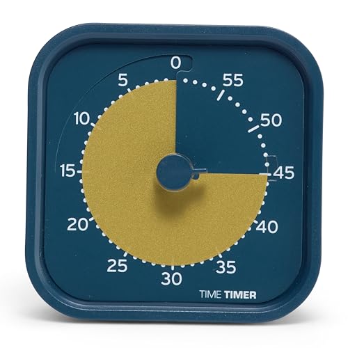 Time Timer MOD - HomeEdition - individuelle Größe 60 Minuten visueller Countdown-Timer für ADHD, Aduts, Studenten und Pomodoro mit leiser Arbeit (Metallic Midnight) von TIME TIMER
