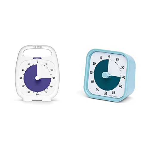 Time Timer Plus 120 Minute Visueller Timer & Time Timer Home MOD — 60 Minuten Kinder visueller Timer Home Edition — für Heimschule Zubehör, Lernwerkzeug von TIME TIMER