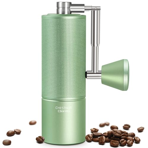 Chestnut C3 ESP PRO, TIMEMORE Kaffeemühle Manuell, Upgrade Integrierte Ganzmetallgehäuse, Handkaffeemühle für Espresso bis French Press, Green von TIMEMORE