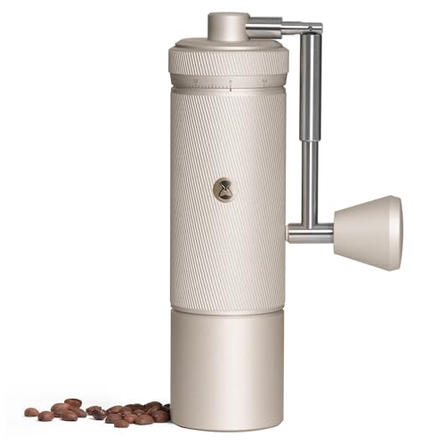 Manuelle Kaffeemühle S3 TIMEMORE, Numerisch Einstellbare Feinheit, Klappgriff, Upgrade Integriertes Vollmetallgehäuse, Espresso Moka Pour Over French Coffee, Gold von TIMEMORE