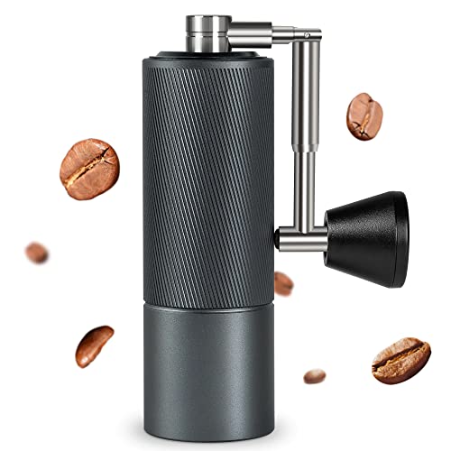 TIMEMORE Chestnut C2 FOLD Kaffeemühle Manuelle, Edelstahl Kaffeemühle mit kegelförmigem Mahlwerk, Handkaffeemühle mit klappbarem Griff, für Espresso bis French Press - Dunkelgrau von TIMEMORE