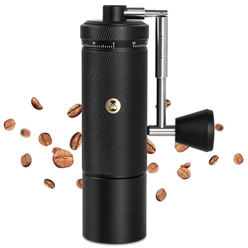 TIMEMORE Chestnut S3 Manual Kaffeemühle, mit numerischer externer Einstellung, Vollmetallgehäuse und Edelstahl-Mahlwerk, von Espresso bis French Press, Schwarz von TIMEMORE