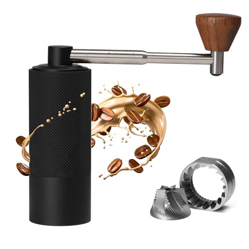 TIMEMORE kaffeemühle manuell Klein mit faltbarem kleinen Tragbare handkaffeemühle Kastanie NaNo3 Numerische externe einstellbare Einstellung, doppelte Lagerpositionierung für Geschenk Schwarz von TIMEMORE