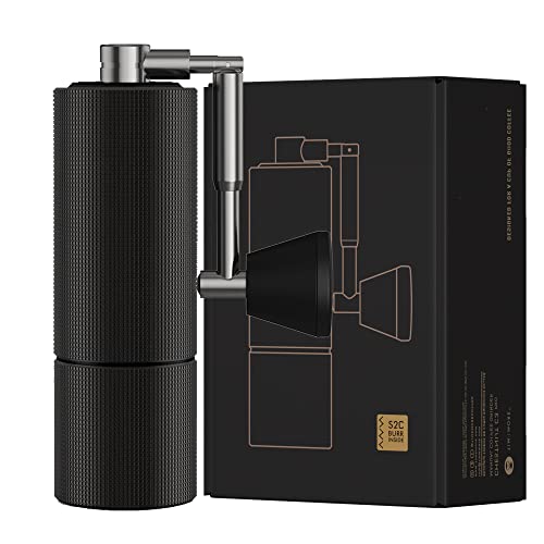 TIMEMORE Chestnut C3 PRO Kaffeemühle Manuelle mit präziser Mahlgradeinstellung, Edelstahl und kegelförmigem Mahlwerk, klappbarem Griff Bohnenbehälter 25g Kaffeemühle Hand-Schwarz von TIMEMORE