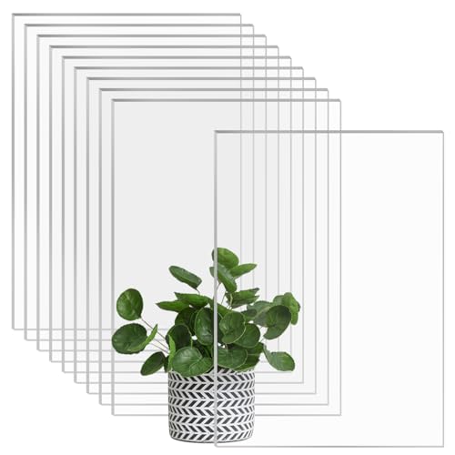 10 Stück Acrylglas Platten Transparent TIMESETL Acrylplatte 3mm Transparent 13x18 cm Platten Set Acrylglas Transparents für Laserschneiden, Fotorahmen, Malerei, Projektausstellung von TIMESETL