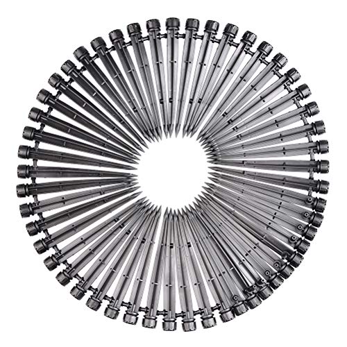 Bewässerung Tropfer 50 Stück TIMESETL Micro Drip Tropfer 8 Löcher Einstellbar 360° Tropfbewässerung Set Terrasse Bewässerung für Topfpflanzen Outdoor Bewässerung Tropfer von TIMESETL