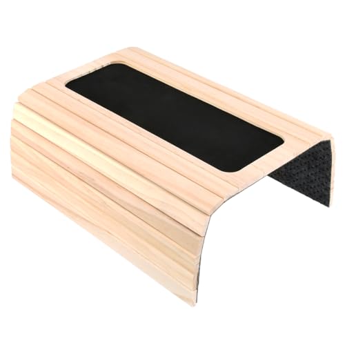 Couch Ablage Flexibel TIMESETL Ablage Couch Armlehne Sofa Tablett Armlehne aus Holz, Couch Lehnen Ablage, Sofa Tablett Tisch Rutschfeste, Sofatablett zum Getränken, Snacks, Fernbedienung, 34,5x43,5 CM von TIMESETL