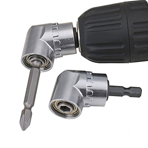 Winkelbohraufsatz TIMESETL 105° Winkelschrauber Vorsatz Adapter mit 1/4-Zoll Schnellwechsel und Magnetischen Bit Halter Winkelschraubendreher Winkelschraubvorsatz Winkelgetriebe von TIMESETL