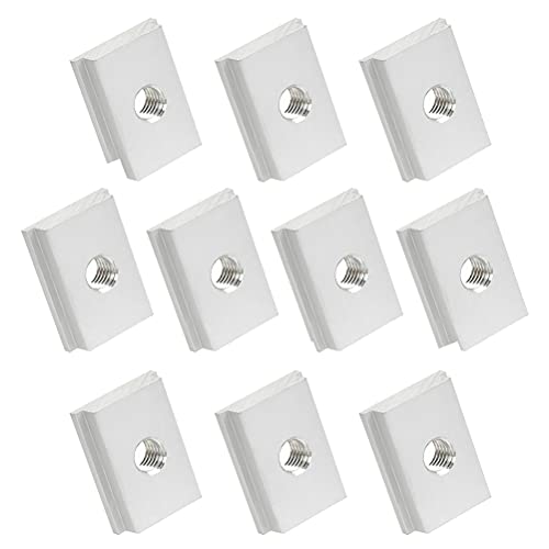 TIMESETL 10Stück T-Nut-Muttern T-Mutter M8 Gewinde Gleitmuttern, 30x23mm T-Nut Muttern für Holzbearbeitungswerkzeug Stecknuss von TIMESETL
