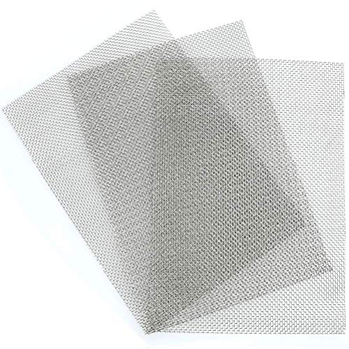 TIMESETL 304 Edelstahl Drahtgewebe Edelstahlgewebe 10 Mesh, 3er Wire Mesh 30 x 21cm Maschendraht Filtersieb Blatt Filtrationstuch - A4 (210 x 300mm) von TIMESETL