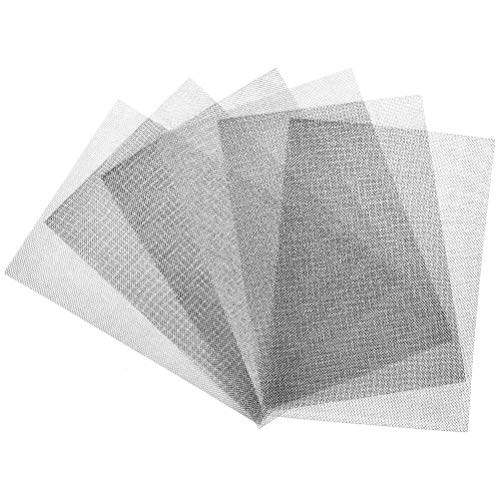 TIMESETL 6er Wire Mesh, 304 Edelstrahl Drahtgewebe Edelstahlgewebe 18 Mesh, 30x21cm Maschendraht Filternetz Nagetier mit 1mm Masche ideal für Luftziegel - A4 (210 x 300mm) von TIMESETL