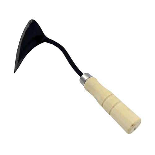 Hand Plow Wooden Short Handle Hoe Korean Style Traditional Gardening Digging Tool, for Better Seedling Tools (2) von TIMIFUN