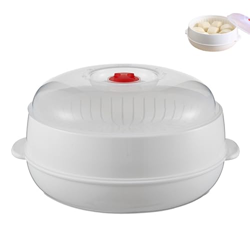 Mikrowellen-Dampfgarer, Mikrowellen-GemüSedäMpfer Mit Deckel Und Tablett, HochtemperaturbestäNdig, Geeignet FüR Die KüChe (A) von TIMIFUN