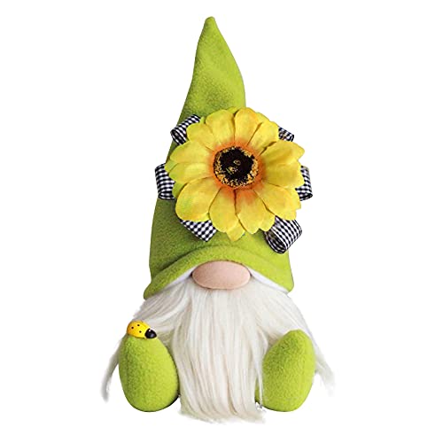 TIMIYUYU Frühlingdeko Wichtel Figuren Bienen Party Geschenk Frühlingszwerge Hummelzwerg Frühling Sonnenblume Puppe Dekor Ostern Festliche Geschenk Wohnzimmer Desktop Osterdekoration von TIMIYUYU