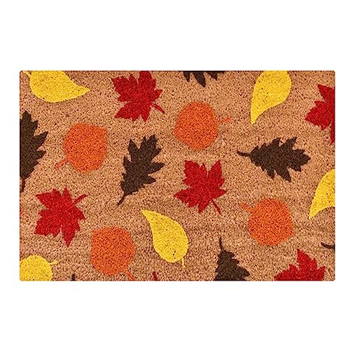 Thanksgiving Herbst Willkommen Fußmatte Bodenmatte Erntedankfest Fußmatte Kürbis Dekorative Thanksgiving Türmatte Deko Rutschfeste Fußmatte Haustürmatte für Drinnen und Draußen 60 × 40 (B-2, One Size) von TIMIYUYU