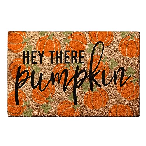 Thanksgiving Herbst Willkommen Fußmatte Bodenmatte Erntedankfest Fußmatte Kürbis Dekorative Thanksgiving Türmatte Deko Rutschfeste Fußmatte Haustürmatte für Drinnen und Draußen 60 × 40 (E-4, One Size) von TIMIYUYU