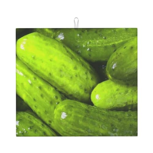 TINAIWAN Pickles Pickle, Geschirr-Abtropfmatten, saugfähige Abtropfmatte für Theke, Spüle, Abtropfunterlage, 41 x 46 cm von TINAIWAN