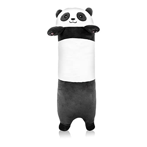 Plüschkissen Panda Kissen Niedliches Tier Plüsch Elastisch Weiches Kissen Baumwolle Kissen Kuschelig Puppe Schlafsofa Spielzeug Cartoon Geschenk für Kinder Erwachsene 110 cm von TINAYAUE