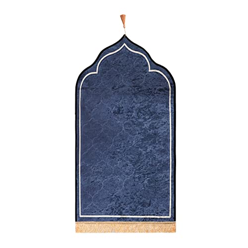 TINAYAUE Muslimischer Gebetsteppich Weiche Wallfahrtsdecke Verdicktes islamisches Gebetsmatte faltbar Gebet Teppich Matte für muslimische Gebete Ramadan-Geschenk, islamische Hochzeitsgeschenke von TINAYAUE