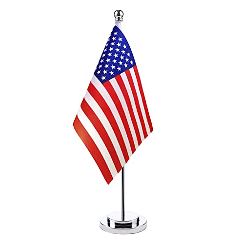 USA, UK, Frankreich, Kanada Tischfahnen mit Sockel Miniatur-Tischläufer mit silbernem Sockel und Stab Flaggen USA, Großbritannien, Frankreich, Canada Leuchtende Farben, lichtbeständig von TINAYAUE
