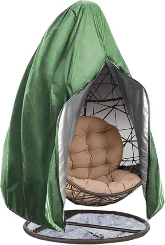 TINBOSE Hängesessel-Abdeckung for Den Außenbereich Mit Reißverschluss, Strapazierfähige 210D-Hängesessel-Abdeckung for Eierschaukeln, Wasserdicht, Winddicht, 200 X 231 cm(Green,115x190cm) von TINBOSE