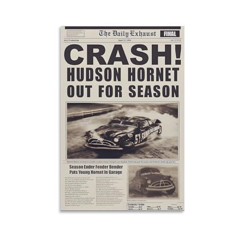 TINCHEW Poster Hudson Crash Zeitung, Wandteppich, Kunstgemälde, Bild, Schlafzimmer, Dekoration, Zuhause, 30 x 45 cm TINCHEW Poster Hudson Crash Zeitung, Wandteppich, Kunstgemälde, Bild, Schlafzimmer, Dekoration, Zuhause, 30 x 45 cm von TINCHEW