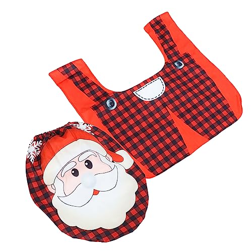 TINEASUR Weihnachts-toilettenvorleger-Set Toilettendeckel Und Teppich-Set Für Badezimmer-schutzpolster von TINEASUR