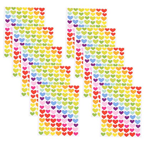 TINEASUR 10blätter Bunte Herz-Aufkleber Für Scrapbooking Und -Dekoration Selbstklebende Sticker Für Handy Und Tagebuch Vielseitige Gestaltung Für Kreative Projekte TINEASUR 10blätter Bunte Herz-Aufkleber Für Scrapbooking Und -Dekoration Selbstklebende Sticker Für Handy Und Tagebuch Vielseitige Gestaltung Für Kreative Projekte von TINEASUR