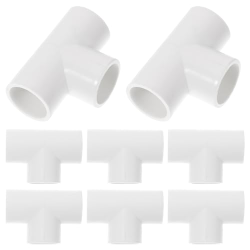 TINEASUR 10 Stück Teiliges PVC Tee Rohrverbinder für Gewächshaus und Möbel Hoher Langlebig und Installieren für Wasseranwendungen DIY Projekte und von TINEASUR