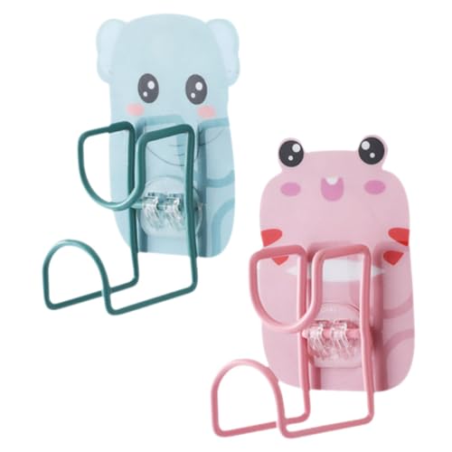 TINEASUR 2 Stck. Wandhaken Waschbecken ohne Bohren Cartoon Tier Design Selbstklebend Tragfähig für Bad Küche Schlafzimmer zur Aufbewahrung von Handtüchern Taschen Kleidung Schlüsselhalter von TINEASUR