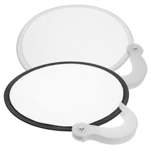 TINEASUR 2 Stück Faltbarer Runder Handlicher Fächer für Sommer Tragbar Faltbar Vielseitig als Hochzeits Geburtstagsdekoration Leichte Handventilatoren für Party und Performance von TINEASUR