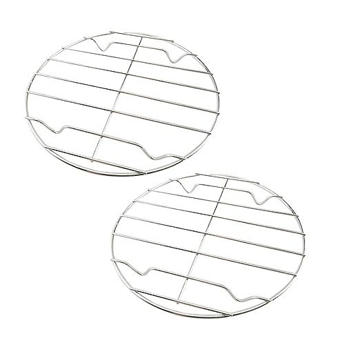 TINEASUR 2 Stück Grillständer BBQ Zubehör für Grillaktivitäten ohne Tray Silber Durchmesser und Langlebig für Täglichen Gebrauch von TINEASUR