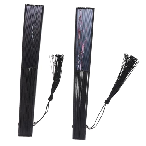 TINEASUR 2 Stück Klappbarer Bambus Fächer Vintage Leicht Tragbar für Damen Tanz Hochzeit Sommer Geschenk mit Antikem Blumen Schmetterlingsmotiv TINEASUR 2 Stück Klappbarer Bambus Fächer Vintage Leicht Tragbar für Damen Tanz Hochzeit Sommer Geschenk mit Antikem Blumen Schmetterlingsmotiv von TINEASUR