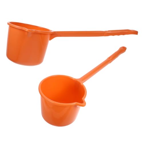 TINEASUR 2 Stück Lange Wasserschöpfer mit Langem Griff aus Robustem Kunststoff Vielseitige Bade Shampoo kelle für Sanftes Ausspülen Langlebig und Formbeständig für Bad und Garten von TINEASUR