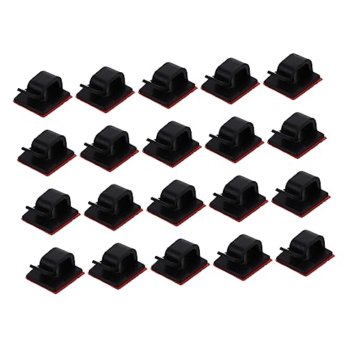 TINEASUR Kabel-organizer 20 Stück Selbstklebende Kabelclips Drahtkabelverschluss Schreibtisch-kabelclips von TINEASUR