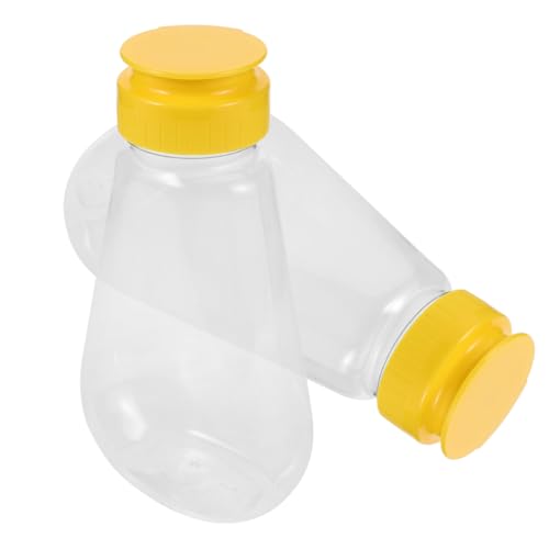 TINEASUR Kunststoff-Honigspenderflasche Quetschflaschen für Saucenbehälter Gewürzflaschen für Ketchup Senf Salatdressing auslaufsicher von TINEASUR