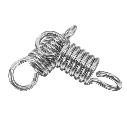 TINEASUR 2st Schwingfeder Portalfeder Aus Metall Austausch Der Feder des Hängesessels Federn Austausch Der Schwingbefestigungsfeder Hängesessel Frühling Aufhängefeder Silver Federstahl von TINEASUR