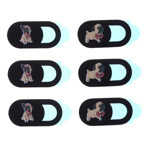 TINEASUR 6stücke Teiliges Webcam Cover Karton Hunde Design Für Laptop Pc Handy Privatsphäre-Schutz Für Kamera Durable Und Einfache Anwendung Dekoration Für Geräte von TINEASUR