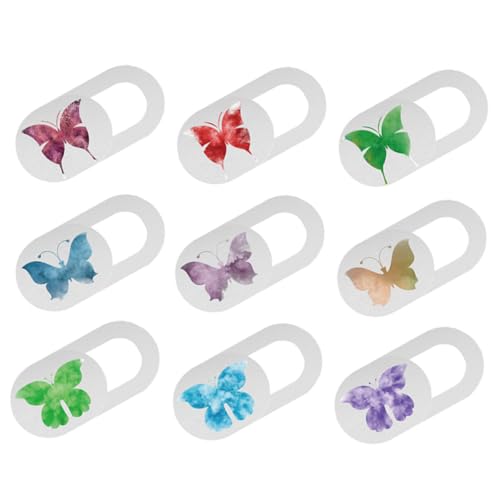TINEASUR 9pcs Schmetterling Muster Telefon Abdeckung Slide Laptop Webcam Privatsphäre Schutz Für Tablets Computer von TINEASUR