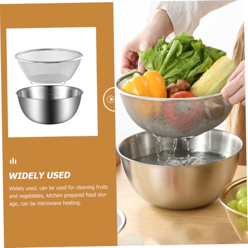 TINEASUR Edelstahl Abtropfkorb Gemüse Obstwaschschüssel mit Reis sieb Multifunktional Langlebig und Lebensmittelecht für Küche Haushalt Geschenk TINEASUR Edelstahl Abtropfkorb Gemüse Obstwaschschüssel mit Reis sieb Multifunktional Langlebig und Lebensmittelecht für Küche Haushalt Geschenk von TINEASUR