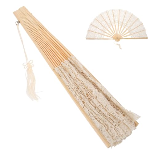 TINEASUR Eleganter Faltbarer Handfächer aus Beständiger und Bambus Leichter Chinesischer Spitzenfächer für Tanz Wanddekoration und Sommerlichen Komfort Traditionell und Robust Gestaltet von TINEASUR