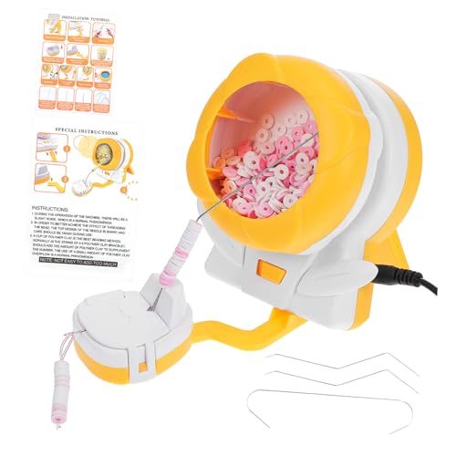 TINEASUR Elektrischer Bead Spinner für Tonperlen mit Einstellbarer Geschwindigkeit Automatischer Rotation Schnelles Schmuckbastelset für Armbänder und Halsketten Vielseitiges Beading Tool von TINEASUR
