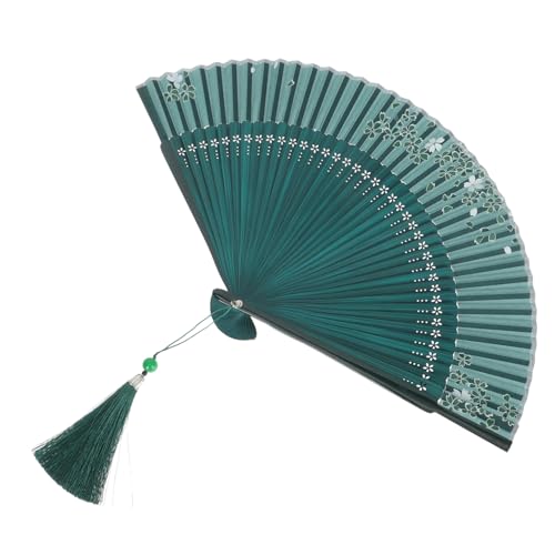 TINEASUR Fächer Faltbar Chinesischer Vintage Handfächer mit Blumenmuster Dekorativ Leichter Handlüfter für Tanz Cosplay und Sommergebrauch von TINEASUR