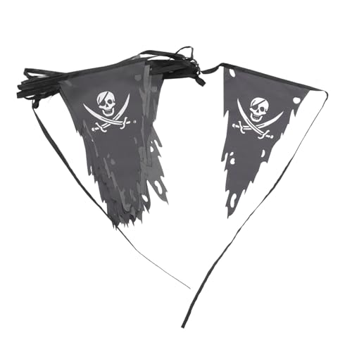 TINEASUR Halloween Piraten Wimpelkette mit Schädelmotiv Langlebige Partydekoration ohne Geruch für Tür Wand Fenster Verstärkt Gruselige Atmosphäre bei Halloween Feiern TINEASUR Halloween Piraten Wimpelkette mit Schädelmotiv Langlebige Partydekoration ohne Geruch für Tür Wand Fenster Verstärkt Gruselige Atmosphäre bei Halloween Feiern von TINEASUR