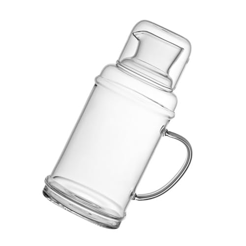 TINEASUR Hitzebeständige Wasserkaraffe Große Kapazität Transparenter Wasserkrug mit Ergonomischem Griff Geeignet für Heiße Kalte Getränke Tropffreier Ausguss Kühl Gefrierschranktauglich von TINEASUR